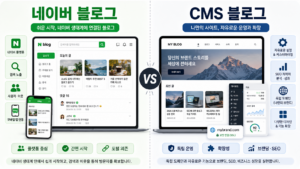 홈페이지형 블로그 두 가지 의미 비교, 네이버 블로그 꾸미기와 기업용 CMS 통합형